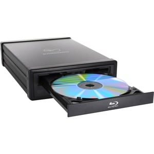 Kanguru U3-BDRW-16X Blu-ray Writer - External - Black  - BD-R/RE Support - 48x CD Read/48x CD Write/24x CD Rewrite - 12x B