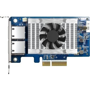QNAP QXG-10G2T-X710 10Gigabit Ethernet Card for NAS Storage Device, Switch, Workstation - 10GBase-T - Plug-in Card - PCI E