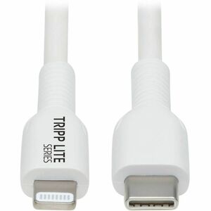 Eaton Tripp Lite Series Safe-IT USB-C to Lightning Sync/Charge Antibacterial Cable (M/M), MFi Certified, White, 2 m (6.6 f