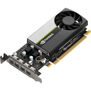 PNY NVIDIA T1000 Graphic Card - 4 GB GDDR6 - Low-profile - 7680 x 4320 - 1.07 GHz Core - 1.40 GHz Boost Clock - 128 bit Bu