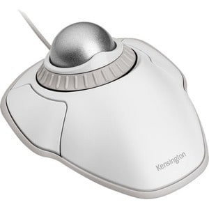 Kensington Orbit® Trackball with Scroll Ring – White, Ambidextrous, Trackball, USB Type-A, White