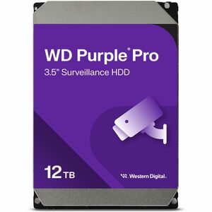WD Purple Pro WD121PURP 12 TB Hard Drive - 3.5" Internal - SATA (SATA/600) - Conventional Magnetic Recording (CMR) Method 