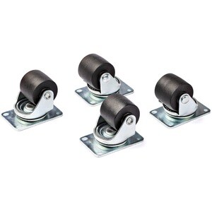 StarTech.com Heavy Duty Casters for Server Racks/Cabinets, Set of 4 Universal M6 2-inch Caster Wheels Kit, 45x75mm Pattern