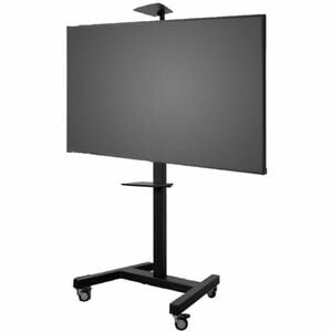 Carro armato per monitor ITB - 80 kg Capacità - 4 Casters - Metallo - Nero - 190,5 cm (75") a 228,6 cm (90") Screen Suppor