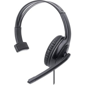 Manhattan AUDIFONO C/MICROFONO USB, MONOAURAL, CONTROL DE VOLUMEN - Monaural - Circumaural - 32Ohm - 20Hz a 20kHz - 150cm 