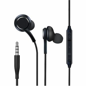 4XEM 3.5mm AKG Earphones with Mic and Volume Control (Black) - Mini-phone (3.5mm) - Wired - Earbud - In-ear - Black