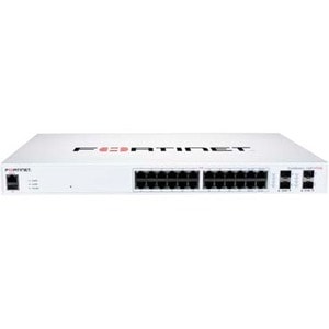 Fortinet FortiSwitch 100 124F-FPOE 24 Ports Manageable Ethernet Switch - Gigabit Ethernet, 10 Gigabit Ethernet - 10/100/10