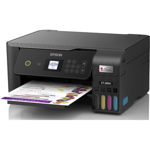 Epson EcoTank ET-2800 Wireless Inkjet Multifunction Printer-Color-Black-Copier/Scanner-5760x1440 Print-120 sheets Input-Co