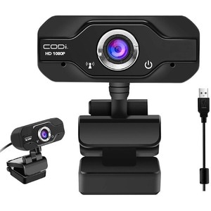 CODi Aquila Webcam - 2 Megapixel - 30 fps - Black - USB 2.0 - 1920 x 1080 Video - CMOS Sensor - Manual Focus - 90° Angle -