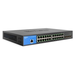 Linksys 24-Port Managed Gigabit Ethernet Switch with 4 10G SFP+ Uplinks - 24 Ports - Manageable - TAA Compliant - 3 Layer 