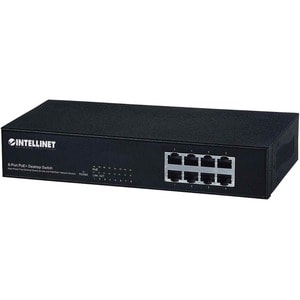 8-Port Fast Ethernet PoE+ Switch, 8 x PoE ports, IEEE 802.3at/af Power-over-Ethernet (PoE+/PoE), Endspan, Desktop (UK powe