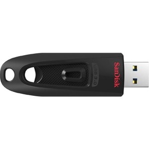 SanDisk Ultra 64 GB USB 3.0 Flash Drive - Black - 130 MB/s Read Speed - 3 / Pack