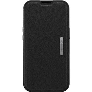 OtterBox Strada Carrying Case (Folio) Apple iPhone 13 Smartphone - Shadow Black - Drop Resistant - Leather Body