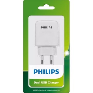 CARREGADOR PHILIPS UNIVERSAL 2 PORTAS USB 12W