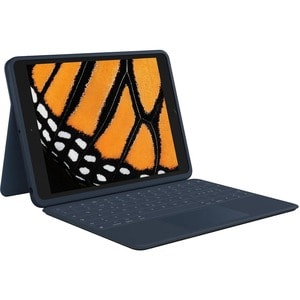 Housse/Clavier Logitech Rugged Combo 3 Touch Durci Apple iPad (7e géneration), iPad (8e génération) Tablette - Bleu classi
