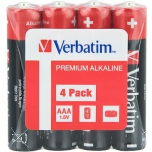 Verbatim Battery - Alkaline - 4Pack - For MP3 Player, Camera, Toy - AAA - 1.5 V DC