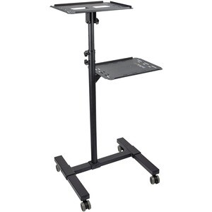 StarTech.com Supporto per proiettore e laptop - Carrello portatile per videoproiettore - 2 ripiani -Regolabile in altezza/