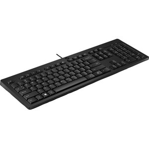 HP 125 Keyboard - Cable Connectivity - USB Interface - Black - Plunger Keyswitch - Windows