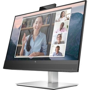 HP E24mv G4 24" Class Webcam Full HD LCD Monitor - 16:9 - Black, Silver - 60.5 cm (23.8") Viewable - In-plane Switching (I