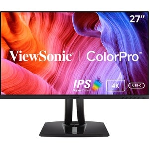 ViewSonic VP2756-4K 27 Inch 4K UHD IPS Ergonomic Monitor with Ultra-Thin Bezels, Color Accuracy, Pantone Validated, 60W US