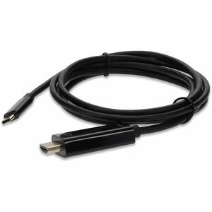 AddOn 6ft (~2m) USB C 3.1 Male to HDMI Male Adapter Cable, Up to 4K 30Hz, Black - 6 ft HDMI/USB-C A/V Cable for Audio/Vide