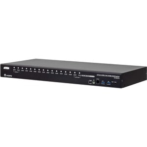 ATEN CS18216 KVM Switchbox - 16 Computer(s) - 1 Local User(s) - 4096 x 2160 - 20 x USB - 17 x HDMI - Desktop, Rack-mountable