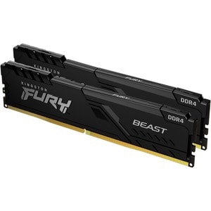 Kingston FURY Beast RAM Module - 16 GB (2 x 8GB) - DDR4-3600/PC4-28800 DDR4 SDRAM - 3600 MHz Single-rank Memory - CL17 - 1