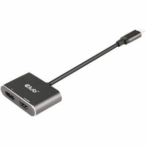 Club 3D MST Hub DisplayPort 1.4 to DisplayPort + HDMI 4K60Hz M/F - 1 x DisplayPort 1.4 Digital Audio/Video -Male, 1 x Micr