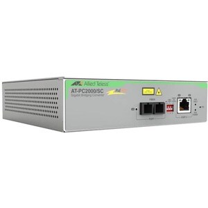 Allied Telesis PC2000/SC Transceiver/Media Converter - Network (RJ-45) - 1x PoE+ (RJ-45) Ports - 1 x SC Ports - Multi-mode