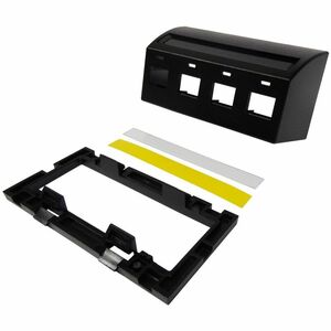 Ortronics Keystone Furniture Plate, Black, T569A Opening - 12 x Socket(s) - 2-gang - Black