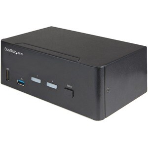 StarTech.com KVM Switchbox - TAA Compliant - 2 Computer(s) - 1 Local User(s) - 3840 x 2160 - 10 x USB - 6 x HDMI - Desktop