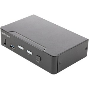 StarTech.com KVM Switchbox - TAA Compliant - 2 Computer(s) - 1 Local User(s) - 3840 x 2160 - 9 x USB - 3 x HDMI - 1U - Des