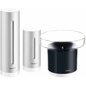 Kit stazione meteorologica/pluviometro Netatmo - Alluminio, Con dorsi plastici