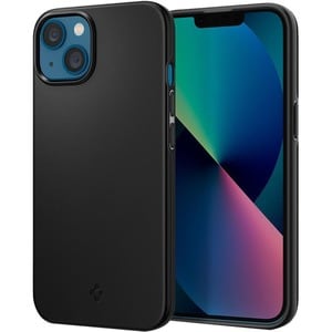 Spigen Thin Fit Case for Apple iPhone 13 Smartphone - Black - Bump Resistant, Scratch Resistant, Anti-slip - Thermoplastic