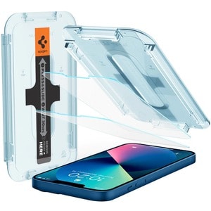 Spigen GLAS.tR EZ Fit 9H Tempered Glass Screen Protector - Transparent - 2 - For LCD iPhone 13 mini - Oil Resistant, Finge