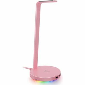Razer Headset Stand - 27.7 cm Height - Aluminum - Quartz - For Headset - USB Hub, Built-in USB Port, Non-slip Base, Damage