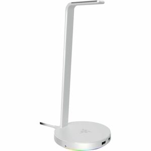 Razer Headset Stand - 27.7 cm Height - Aluminum - Mercury - For Headset - USB Hub, Built-in USB Port, Non-slip Base, Charg