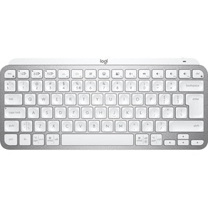 Logitech MX Keys Mini Keyboard - Wireless Connectivity - LED - English (US) - QWERTY Layout - Pale Gray - Bluetooth/RF - 1