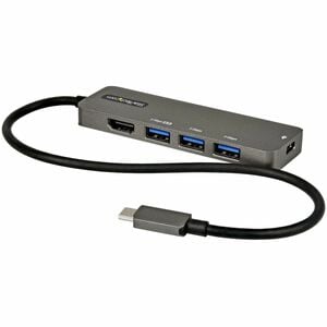StarTech.com USB C Multiport Adapter, USB-C to HDMI 4K 60Hz (HDR10), 100W PD Pass-Through, 4xUSB 3.0, USB Type-C Mini Dock