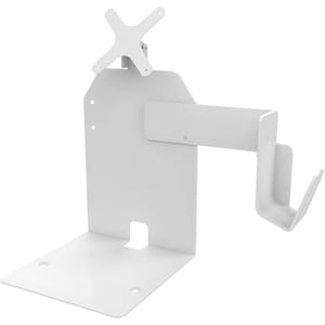CTA Digital VESA Compatible POS Station with Printer Stand, Magnetic Scanner & Card Reader Holder (White) - VESA Mount Com