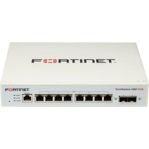 Fortinet FortiSwitch 108F-POE Ethernet Switch - 8 Ports - Manageable - Gigabit Ethernet - 10/100/1000Base-T, 1000Base-X - 