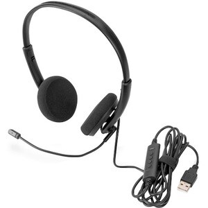 Digitus Wired On-ear Stereo Headset - Binaural - Ear-cup - 32 Ohm - 20 Hz to 20 kHz - 195 cm Cable - Noise Reduction Micro