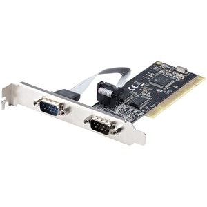 StarTech.com 2-Port PCI RS232 Serial Adapter Card, Dual Serial DB9 Ports, Expansion/Controller Card, Windows/Linux, Standa