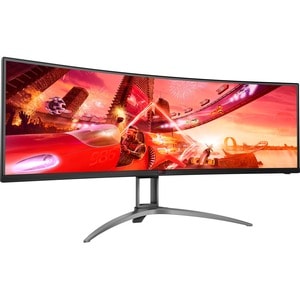 AOC AGON AG493UCX2 49" Class Dual Quad HD (DQHD) Curved Screen Gaming LCD Monitor - 32:9 - Textured Black - 124 cm (48.8")