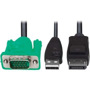 Eaton Tripp Lite Series VGA to DisplayPort and USB-A Adapter Cable Kit for B020-U and B022-U KVM, 6 ft. (1.8 m) - 6 ft KVM