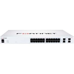 Commutateur Ethernet Fortinet FortiSwitch 100 124F-FPOE 24 Ports Gérable - Gigabit Ethernet, 10 Gigabit Ethernet - 10/100/