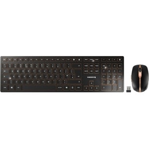 CHERRY DW 9100 Tastatur & Maus - QWERTZ - Deutsch - Tastatur, Kabellos, Bluetooth/RF, 4.0 2,40 GHz USB, Schere, Bronze, Sc