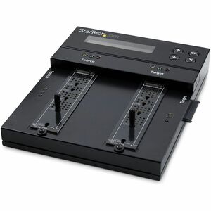StarTech.com Standalone Dual Bay M.2 SATA/NVMe Duplicator/Eraser, HDD/SSD Cloner/Wiper, M.2 PCIe/AHCI, Hard Drive Sanitize