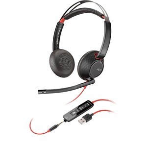 Plantronics Blackwire 有线 挂耳式 立体声 耳机 - 双声道 - 上耳式 - A 型 USB, 迷你手机（3.5毫米）