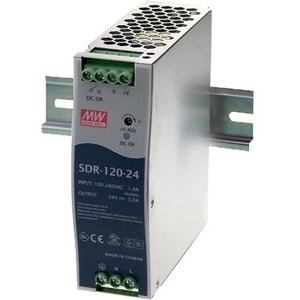 Advantech 120W Single Output Industrial DIN RAIL With PFC Function - DIN Rail - 120 V AC, 230 V AC, 370 V DC Input - 24 V 
